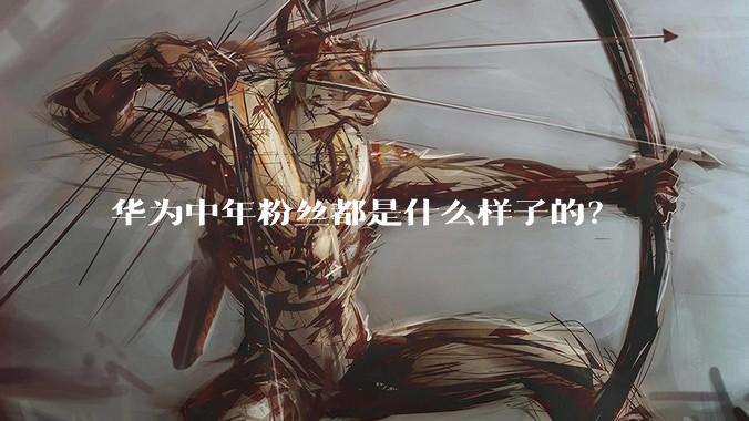 华为中年粉丝都是什么样子的？