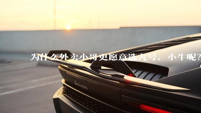 为什么外卖小哥更愿意选九号、小牛呢？